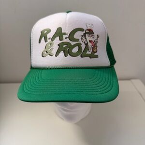 Novelty 420 Weed Hat RAC Roll Marijuana Joint SnapBack Green Trucker Foam Cap